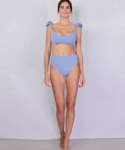 Maygel Coronel Cotta Two-Piece Swimsuit In Steel Blue