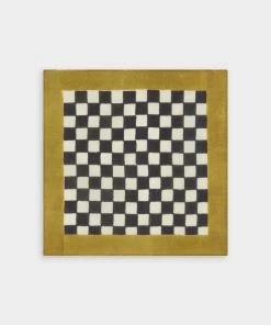 Lisa Corti Just In Cotton Napkin 50x50 Big Check In Black/White