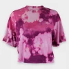 COTTON CITIZEN Tokyo Crop Tee In Magenta Blast Just In