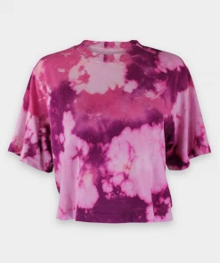 COTTON CITIZEN Tokyo Crop Tee In Magenta Blast Just In