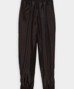 Tibi Crispy Nylon Paper Bag Felix Jogger In Black Just In