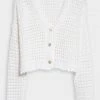 Vince. Crochet Cardigan Sweater In Optic White Just In