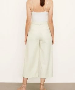 Vince. Cropped Panama Pant In Honeydew Just In