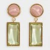 Lizzie Fortunato Crystal Column Earrings In Meadow