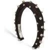 Jennifer Behr Crystal Stud Velvet Headband Black Bags & Accessories