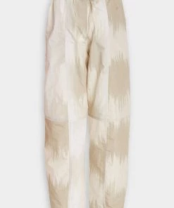 GANNI Curved Shell Trousers In Ikat Agate Grey Just In