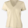 COTTON CITIZEN Just In Standard V-Neck Vintage Top In Oatmeal