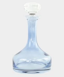 Estelle Colored Glass Decanter In Cobalt Blue Just In