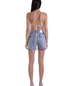 AGOLDE Dee Super High Rise Short In Ricochet