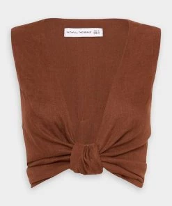 FAITHFULL THE BRAND Desitha Top In Cinnamon