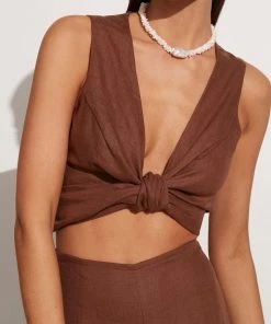 FAITHFULL THE BRAND Desitha Top In Cinnamon