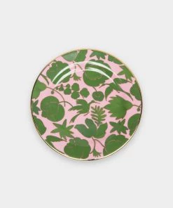 La DoubleJ Housewives Home & Beauty Dessert Plate In Wildbird Rosa Verde
