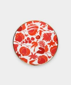 La DoubleJ Housewives Just In Dessert Plate In Wildbird Rosso Bianco