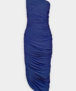NORMA KAMALI Diana Gown In Berry Blue Just In
