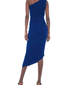 NORMA KAMALI Diana Gown In Berry Blue Just In