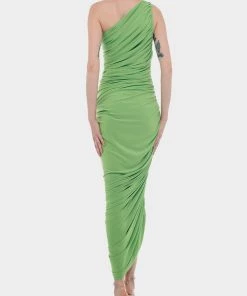 NORMA KAMALI Diana Gown In Gemini Green Just In