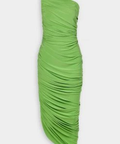 NORMA KAMALI Diana Gown In Gemini Green Just In