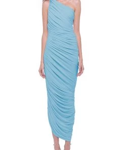 NORMA KAMALI Diana Gown In Powder Blue