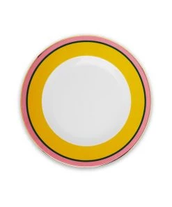 La DoubleJ Housewives Home & Beauty Dinner Plate In Rainbow Giallo