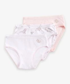 Babycottons Dino's Art Panties 3-Pack In Pink