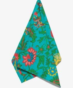 La DoubleJ Housewives Home & Beauty Dishtowel In Dragon Flower Turchese