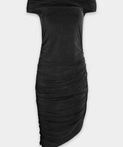 Jonathan Simkhai Standard Divya Slinky Jersey Dress In Black