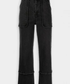 Derek Lam 10 Crosby Zuri Cropped Wide Leg Pant In Black
