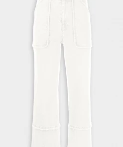 Derek Lam 10 Crosby Zuri Cropped Wide Leg Pant In Ecru