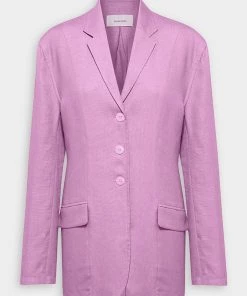Bondi Born Just In Dominica Organic Linen Blazer In Helio