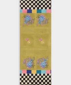 Lisa Corti Double Mat Runner 50x150 Big Check In Olive Green Just In