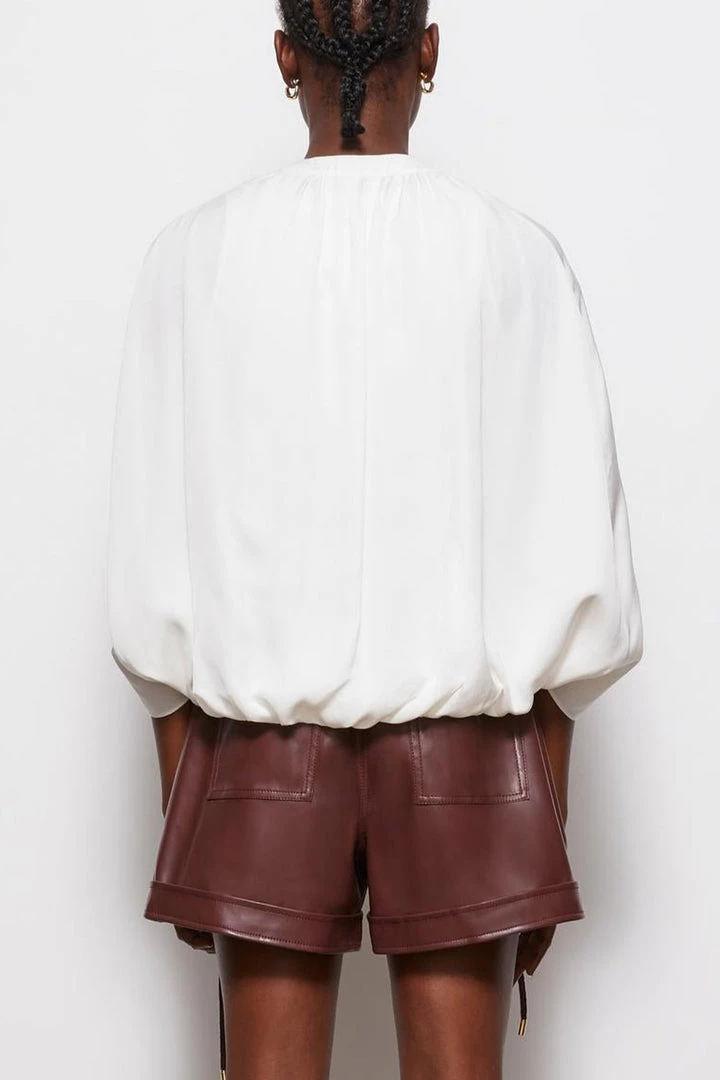 Jonathan Simkhai Just In Draped Linen Cape Top In White 3 Jonathan Simkhai Just In Draped Linen Cape Top In White