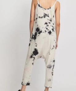 Raquel Allegra Just In Drop Rise Romper In Pastel Black