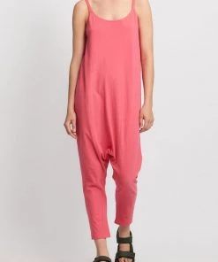 Raquel Allegra Drop Rise Romper In Poppy Just In
