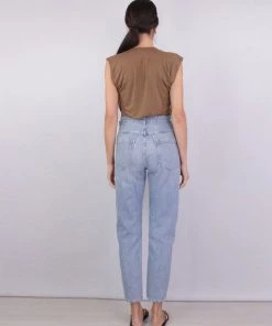 Enza Costa Viscose Jersey Sleeveless Skinny U Tank In Fatigue Just In