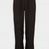 Enza Costa Just In Supple Canvas Easy Trouser In Black