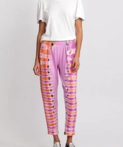 Raquel Allegra Easy Pant TD In Fuschia/Orange