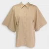 Tibi Eco Poplin Rolled Sleeve Shirt In Clay Just In