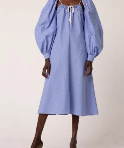 Palmer//Harding Entwine Dress In Blue Stripe Just In