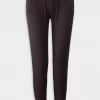 Enza Costa Just In Rib Split Cuff Jogger In Brown