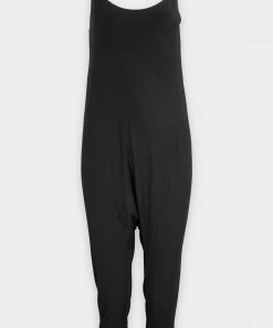 Enza Costa Just In Strappy Droprise Jumpsuit In Black