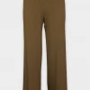 Enza Costa Just In Viscose Rib Cropped Pant In Fatigue