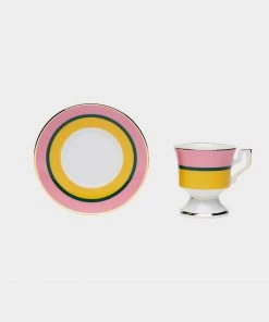 La DoubleJ Housewives Home & Beauty Espresso Cup Set Of 2 In Rainbow Giallo