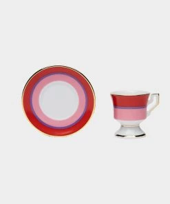 La DoubleJ Housewives Just In Espresso Cup Set Of 2 In Rainbow Rosa