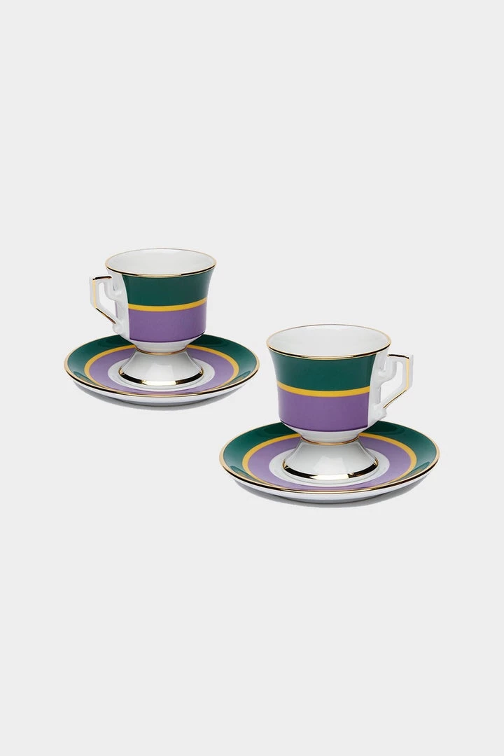 La DoubleJ Housewives Espresso Cup Set Of 2 In Rainbow Viola 1 La DoubleJ Housewives Espresso Cup Set Of 2 In Rainbow Viola