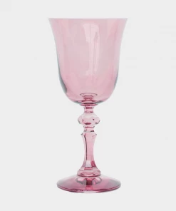 Estelle Colored Glass Regal Goblet In Rose - Set Of 6