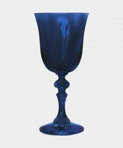 Estelle Colored Glass Regal Goblet In Midnight Blue - Set Of 6 Just In