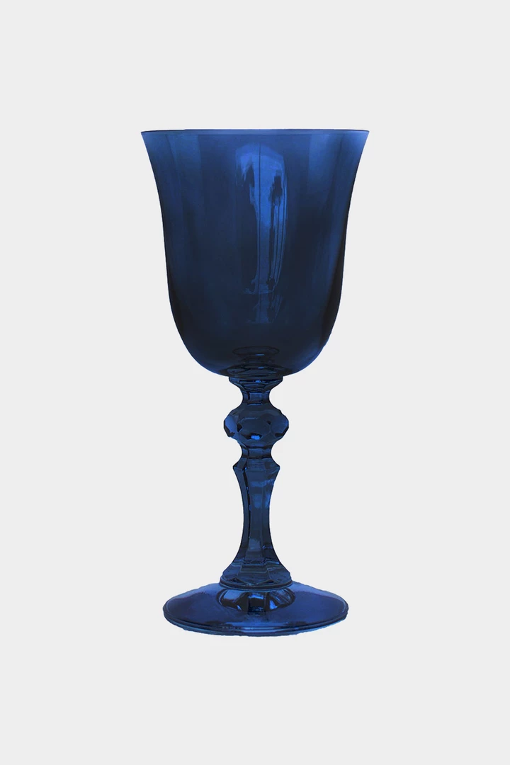 Estelle Colored Glass Regal Goblet In Midnight Blue - Set Of 6 Just In 1 Estelle Colored Glass Regal Goblet In Midnight Blue - Set Of 6 Just In