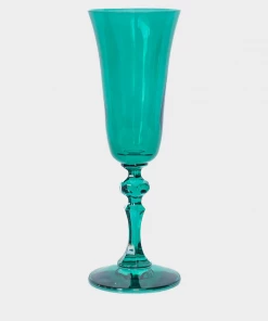 Estelle Colored Glass Home & Beauty Regal Flute In Emerald Green - Set Of 6