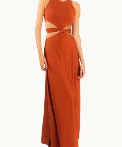 Maygel Coronel Etale Bodydress In Orange Brick
