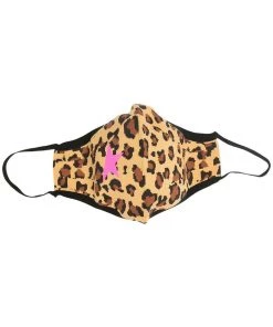 Golden Goose Just In Face Mask In Golden Leopard